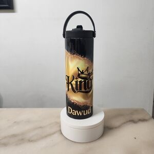 Personalized Black And Gold King Tumbler